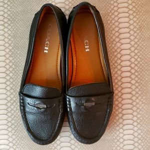 Coach Penny Loafers Black Leather
